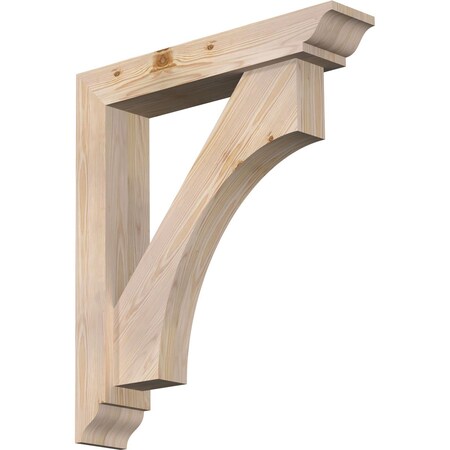 Ekena Millwork Westlake Traditional Smooth Bracket w/ Offset Brace, Douglas Fir, 5 1/2"W x 28"D x 32"H BKT0604X28X32WTL01SDF